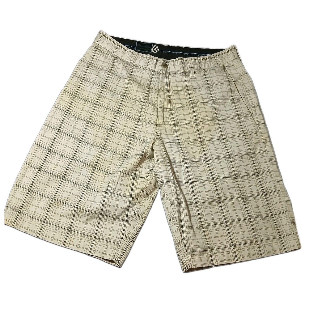 Volcom Corpo Class Chino Shorts Mens 32 Check Skateboard Plaid
